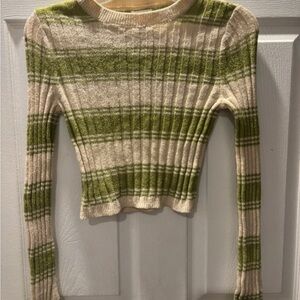 Billabong Green and Cream Knit Sweater
